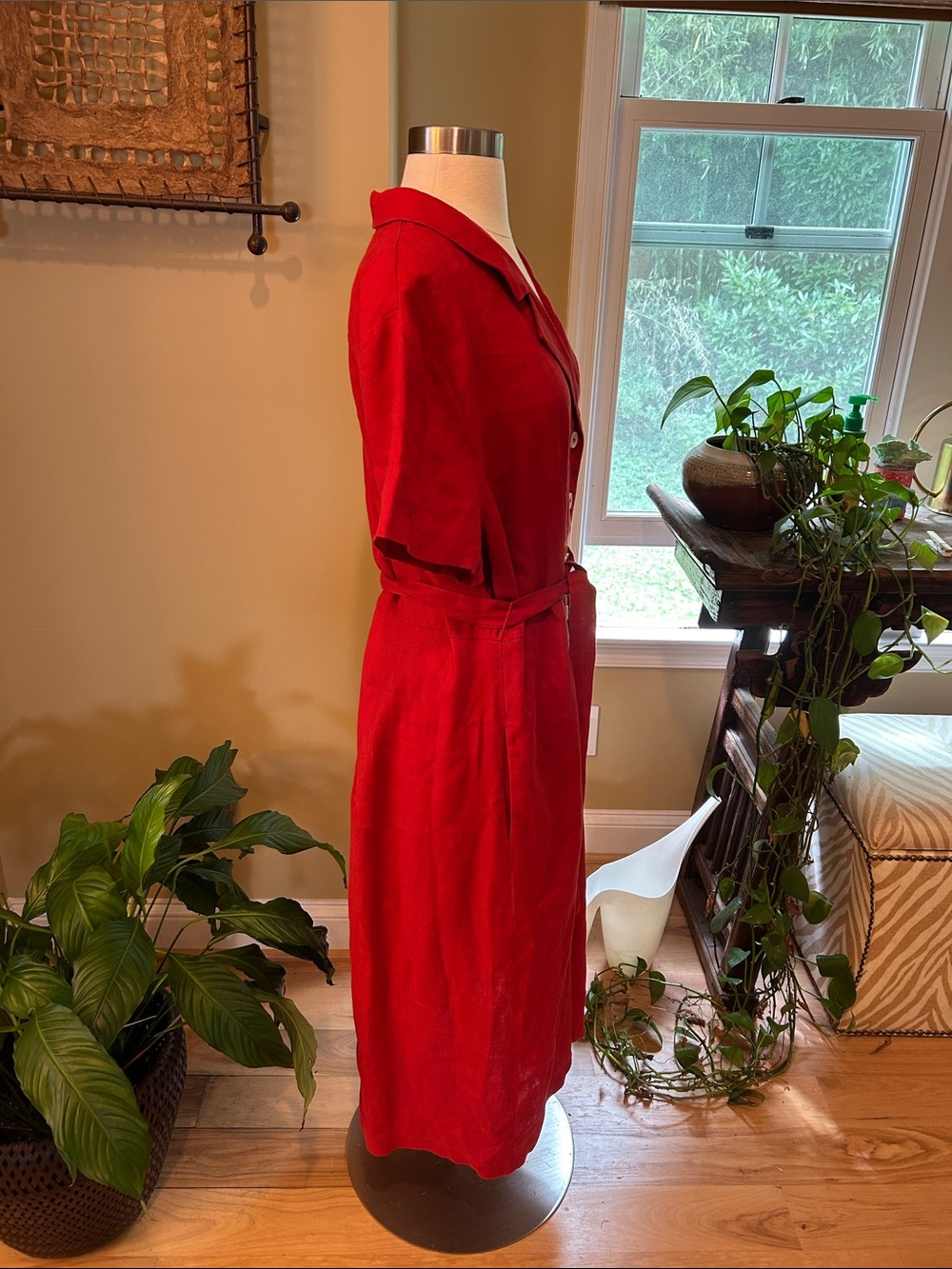 Quince 100% European Linen Button Front Dress Chile XL - Picture 7 of 14